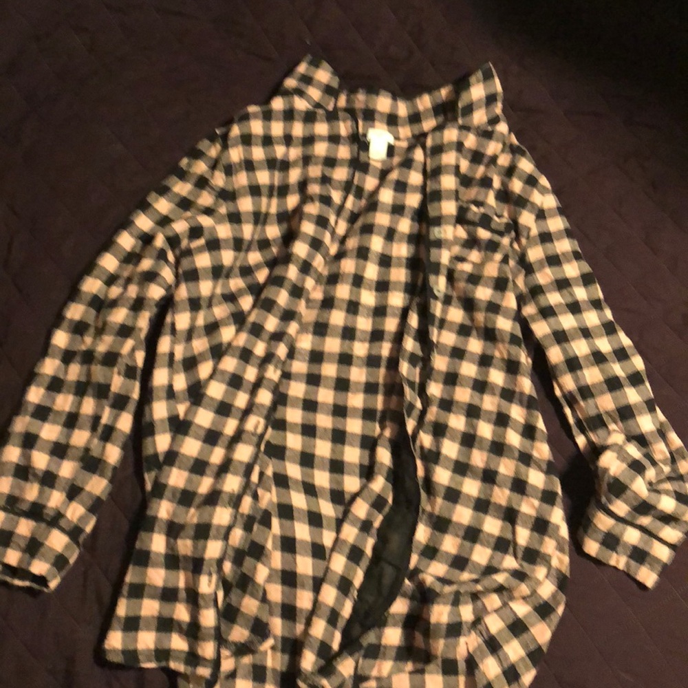 Flannel pajama shirt